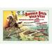 Buyenlarge 'Buffalo Bill: Ambrose Park, South Brooklyn' Vintage Advertisement in Green/Red | 24 H x 36 W x 1.5 D in | Wayfair 0-587-02921-8C2436