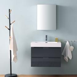 Kaydis Ivy Bronx 30" Wall-Mount Single Sink Bathroom Vanity Set (Faucet Not Included) Wood/Plastic in Gray | 21.7 H x 30 W x 19 D in | Wayfair