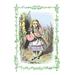 Buyenlarge 'Alice in Wonderland: Alice & the Pig-Baby' by John Tenniel Painting Print in Gray/Green/Pink | 36 H x 24 W x 1.5 D in | Wayfair