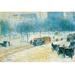 Buyenlarge 'Winter in Union Square' by Frederick Childe Hassam Painting Print in White | 24 H x 36 W in | Wayfair 0-587-26059-9C2436