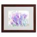 Trademark Fine Art "Purple Blues" by Sheila Golden Framed Painting Print Canvas | 11 H x 14 W x 0.5 D in | Wayfair SG5681-W1114MF