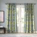 Ivy Bronx Krause Jacquard Ikat Room Darkening Grommet Curtain Panel Polyester in Green/Blue | 96 H in | Wayfair IVYB3498 39473866