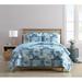 Highland Dunes Mattias Microfiber Reversible Coastal 3 Piece Quilt Set Polyester/Polyfill/Microfiber in Blue | King | Wayfair