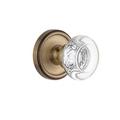 Grandeur Georgetown Rosette Passage w/ Bordeaux Crystal Door Knob Brass/Crystal in Yellow | 2.625 H x 2.625 W in | Wayfair 812713