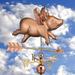 Good Directions Flying Pig w/ Arrow Weathervane Metal in Brown | 37 H x 24 W x 18 D in | Wayfair 9612PA