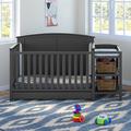 Storkcraft Steveston 5-in-1 Convertible Crib & Changer w/ Storage Wood in Gray | 41.8 H x 29.77 W x 28.9 D in | Wayfair 04585-30G