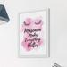 Marmont Hill 'Mascara Makes Pink' by Amanda Greenwood Framed Painting Print Paper in White | 36 H x 24 W x 1.5 D in | Wayfair MH-AMDGRN-171-NWFP-36