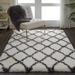 Gray/White 84 x 60 x 2 in Area Rug - House of Hampton® Schmit Shag Ivory/Charcoal/Gray Area Rug Polyester | 84 H x 60 W x 2 D in | Wayfair