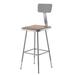 National Public Seating 6300 Series Hardboard Adjustable Industrial/Shop Stool Manufactured Wood/Metal in Brown | 33 H x 16 W x 16 D in | Wayfair