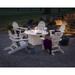 POLYWOOD® Classic Folding Adirondack 6-Piece Conversation Set w/ Fire Pit Outdoor Table | Wayfair PWS414-1-GR