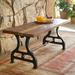 Plow & Hearth Indoor/Outdoor Reclaimed Wood Bench w/ Iron Base in Black/Brown/Gray | 18.5 H x 42 W x 18 D in | Wayfair 62A10