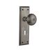 Nostalgic Warehouse New York Plate w/ Decorative Keyhole & New York Door Knob Brass in Gray | 7 H x 2.25 W x 2.487 D in | Wayfair 704551