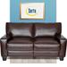 Serta at Home Serta Palisades Upholstered Tool-Free Assembly Straight Arm 61" Sofa for Living Room Faux in Brown | 35 H x 61 W x 32.5 D in | Wayfair