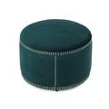 Red Barrel Studio® Loree Cocktail Ottoman Polyester/Scratch/Tear Resistant in Black/Blue | 17.5 H x 29.5 W x 29.5 D in | Wayfair RDBT7061 42978193