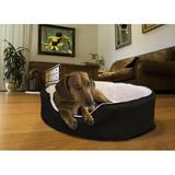 FurHaven Faux Sherpa & Suede Oval Dog Bed Polyester/Memory Foam in Brown | 5.5 H x 23 W x 18 D in | Wayfair 16308031