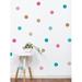 Simple Shapes Mixed Patterned Dots Wall Decal Canvas/Fabric in Pink/Green/Yellow | 3 H x 3 W in | Wayfair WF1144-Pink/Teal/Gold-Vinyl