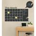 Simple Shapes Calendar w/ Memo Chalkboard Wall Decal Vinyl in Black | 27 H x 43 W in | Wayfair WF4021