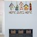 Winston Porter Home Sweet Home Bird Houses Printed Wall Decal Vinyl in Gray | 26 H x 48 W in | Wayfair 8B02621E3AB74364854120A669432730