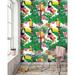 Bay Isle Home™ Arguello Removable Toucan Parrot Exotic Bird 10' L x 25" W Peel & Stick Wallpaper Roll Vinyl in Brown/Green/White | 25 W in | Wayfair