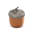Vagabond House Majestic Forest Wood Decorative Box w/ Pewter Acorn Top Lid Wood in Brown/Red | 6.5 H x 4.5 W x 4.5 D in | Wayfair L217B