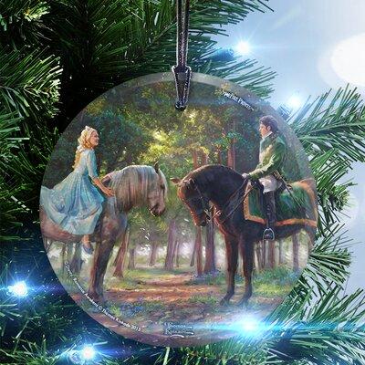 Trend Setters Disney (Cinderella - Romance Awakens) Hanging Shaped Decoration Glass in Brown/Green | 3.5 H x 3.5 W x 0.25 D in | Wayfair SPCIR532