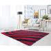 Black/Red 63 x 1.2 in Area Rug - Wrought Studio™ Fitts Abstract Royal Red/Jet Black Area Rug Polyester | 63 W x 1.2 D in | Wayfair