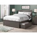 Amodio 2 Drawer Solid Wood Platform Standard Bed by Mack & Milo™ kids Wood in Brown/Gray | 44.25 H x 57.75 W x 77 D in | Wayfair