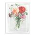Charlton Home® 'Summer Zinnia Wildflowers in a Mason Jar' Watercolor Painting Print Wood in Brown | 15 H x 10 W x 0.5 D in | Wayfair