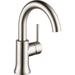 Delta Trinsic Single Hole Bathroom Faucet w/ Drain Assembly, Single Handle Bathroom Sink Faucet, Metal in Gray | Wayfair 559HA-SS-DST