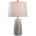 Brayden Studio® Harlan 24" Off Bedside Table Lamp Ceramic/Fabric in White | 24 H x 11 W x 11 D in | Wayfair EE83FFDA5BFC489D980327C0B29AE6E3