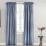 Canora Grey Teri Ticking Striped Room Darkening Thermal Rod Pocket Curtain Panels Metal in Green/Blue/Navy | 63 H in | Wayfair