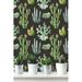 Union Rustic Dempster Removable Cactus 6.25' L x 25" W Peel & Stick Wallpaper Roll Vinyl in Black | Wayfair 666173EB48C0489788C78D2FD3484AFB