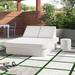 La-Fete Spa Patio Daybed w/ Cushions | 16 H x 60 W x 80 D in | Wayfair SPA-Silver Pixel