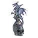 Zingz & Thingz Mystical Jeweled Dragon & Skull Figurine Resin in Gray/Indigo | 10 H x 4.25 W x 3.75 D in | Wayfair 10017522