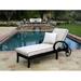 Sunset West Monterey 81" Long Reclining Single Chaise Sunbrella w/ Cushions Metal in Black/Brown | 12 H x 29 W x 81 D in | Outdoor Furniture | Wayfair