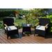 Beachcrest Home™ Laramie 3 Piece Seating Group w/ Sunbrella Cushions Synthetic Wicker/All - Weather Wicker/Wicker/Rattan | Outdoor Furniture | Wayfair