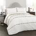 Boho Tassel Comforter White 3Pc Set Full/Queen - Lush Decor 16T002478