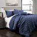 Ravello Pintuck Comforter Navy 5Pc Set King - Lush Decor 16T001912