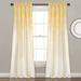 Stripe Medallion Room Darkening Window Curtain Panels Yellow 52x84+2 Set - Half Moon 16T002408