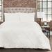 Diamond Pom Pom Comforter White 3Pc Set Full/Queen - Lush Decor 16T002456