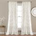 Ruffle Diamond Window Curtain White Set 54x84 - Lush Decor 16T001433