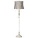 360 Lighting Taupe Gray Shade Vintage Chic Antique White Floor Lamp