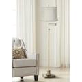 360 Lighting Westbury Creme and Brass Adjustable Swing Arm Floor Lamp