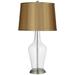 Color Plus Anya 32 1/4" Satin Gold and Clear Glass Fillable Table Lamp