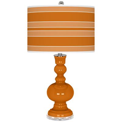 Cinnamon Spice Bold Stripe Apothecary Table Lamp