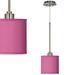 Possini Euro Pink Orchid 7" Wide Faux Silk Mini Pendant Light