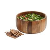 Millwood Pines Shallotte Medium 2 Piece Salad Bowl Set Wood in Black/Brown | 4 H x 10 W in | Wayfair 49513CEEDA024CDAA21524EECC09E6F4