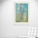 Highland Dunes 'On the Line' Framed Acrylic Painting Print Paper in Blue/Green/Yellow | 43.75 H x 31.75 W x 1.13 D in | Wayfair