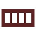 Lutron 17576 - SC-4-MR SATIN COLOR 4-GANG WALLPLATE MERLOT Wall Plates