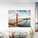 East Urban Home 'Golden Gate Bridge in San Francisco' - Print Canvas/Metal in Blue | 16 H x 32 W x 1 D in | Wayfair